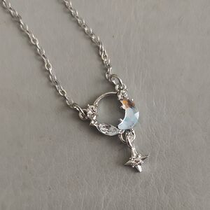 Lunar Silver Pendant Necklace